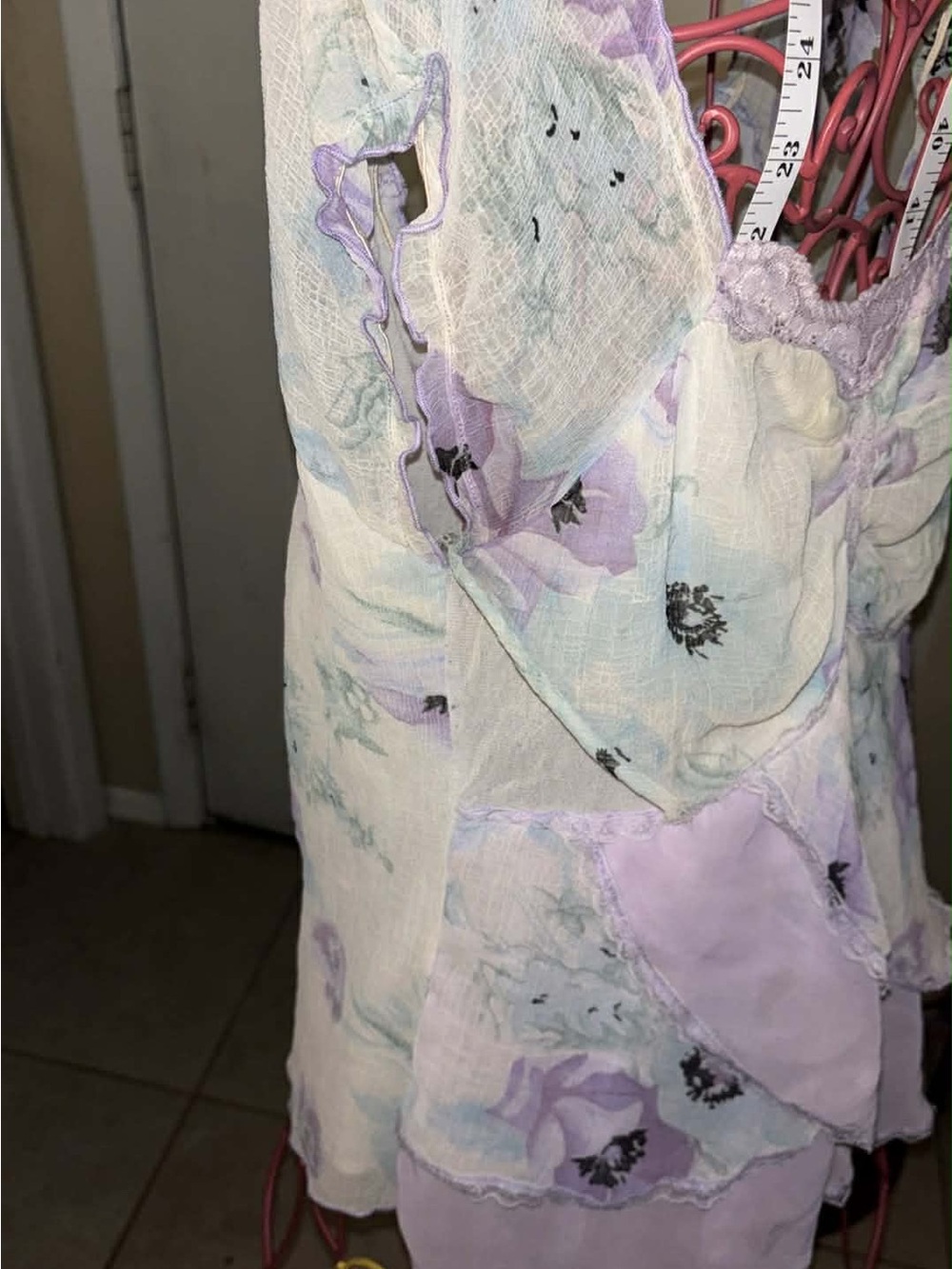Floral Pastel Sleeveless Dress - Picture 7 of 9